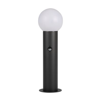 Външна лампа със сензор за движение и за сумрак STONO 1xE27/15W/230V 50 cm IP65 антрацит