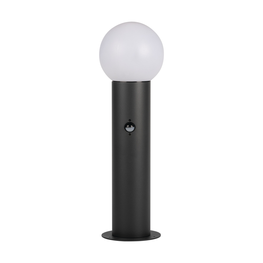 Външна лампа със сензор за движение и за сумрак STONO 1xE27/15W/230V 50 cm IP65 антрацит