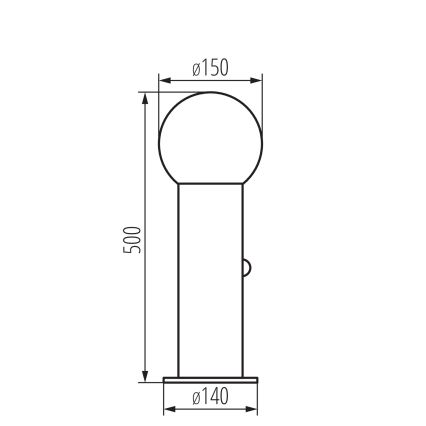 Външна лампа със сензор за движение и за сумрак STONO 1xE27/15W/230V 50 cm IP65 антрацит