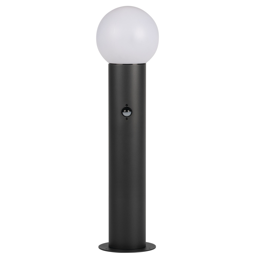 Външна лампа със сензор за движение и за здрач STONO 1xE27/15W/230V 80 см IP65 антрацит