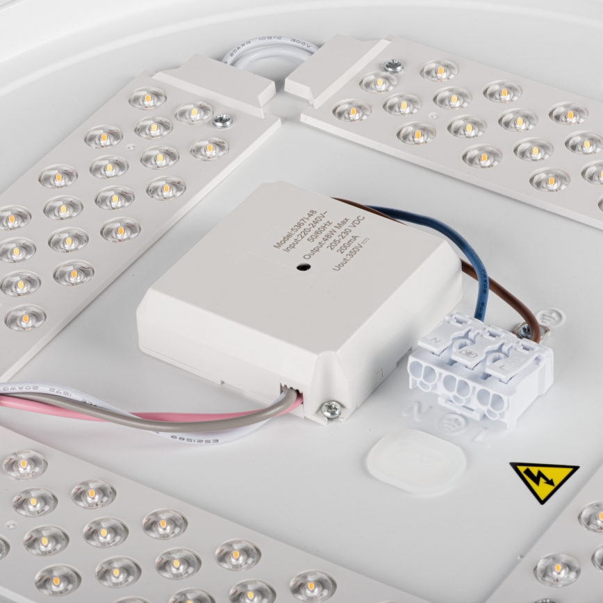 Димируемо LED таванно осветително тяло LIXAN LED/47W/230V 3000-6500K Ø 38,6 cm бяло/сребристо + дистанционно управление
