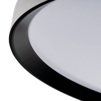 Димируем LED таванен плафон LIXAN LED/47W/230V 3000-6500K Ø 38,6 cm бял/черен + дистанционно управление