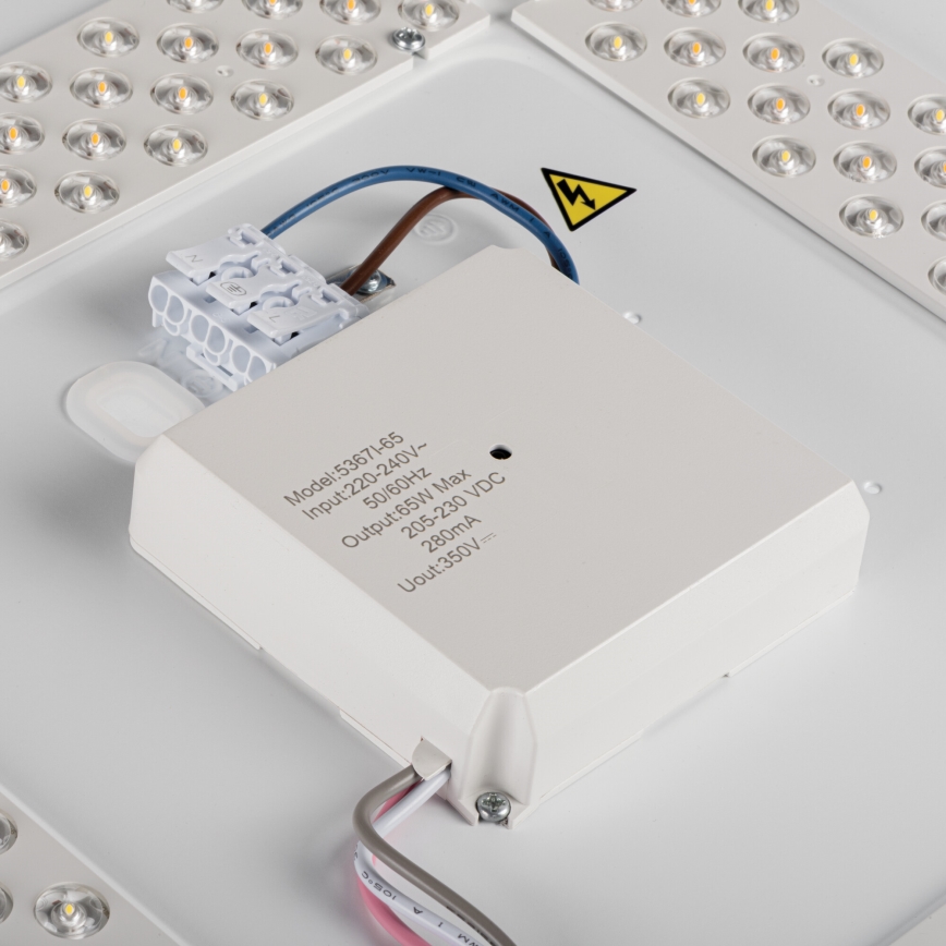 LED димируемо таванно осветително тяло LIXAN LED/65W/230V 3000-6500K Ø 48,6 см, бяло/черно + дистанционно управление