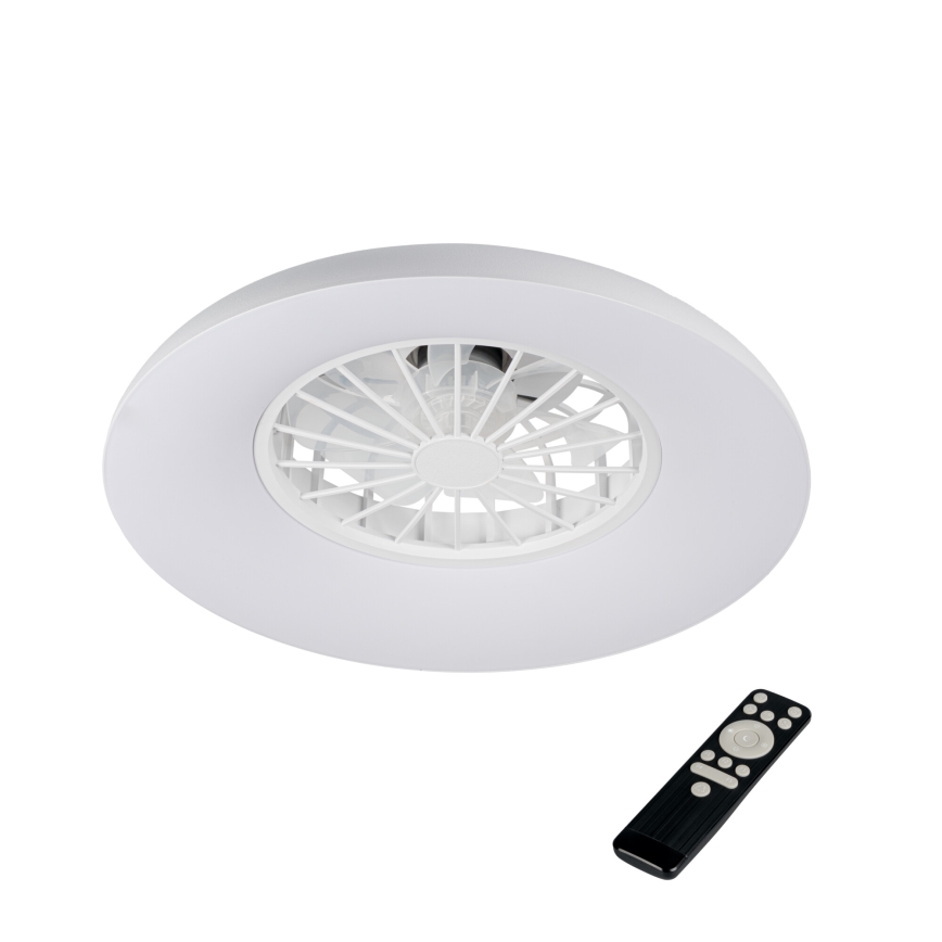 LED RGBW Димируемо таванно осветително тяло с вентилатор PLAVE PAN LED/24W/230V 3000-6500K Ø 48,5 см бяло + дистанционно управление
