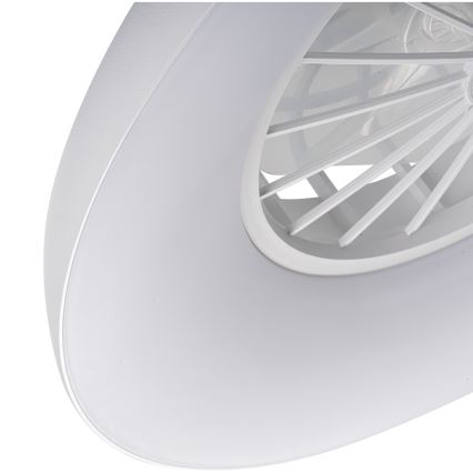 LED RGBW Димируемо таванно осветително тяло с вентилатор PLAVE PAN LED/24W/230V 3000-6500K Ø 48,5 см бяло + дистанционно управление