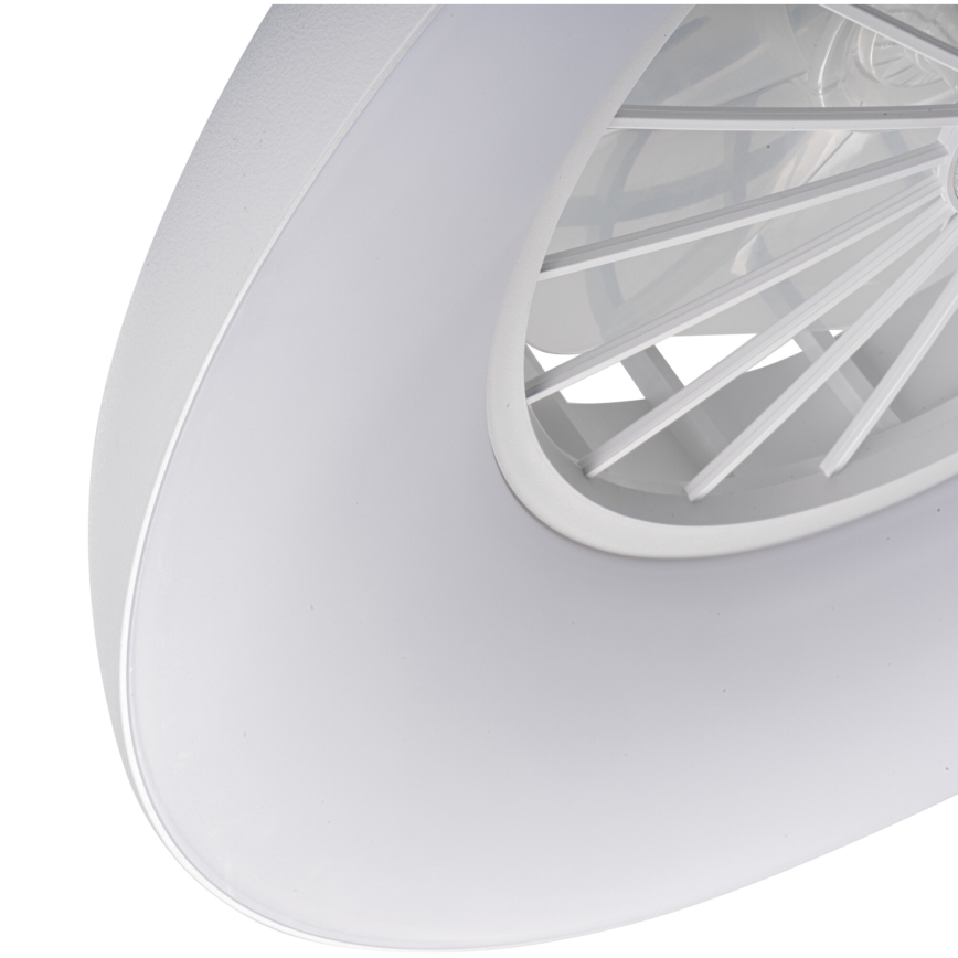 LED RGBW Димируемо таванно осветително тяло с вентилатор PLAVE PAN LED/24W/230V 3000-6500K Ø 48,5 см бяло + дистанционно управление