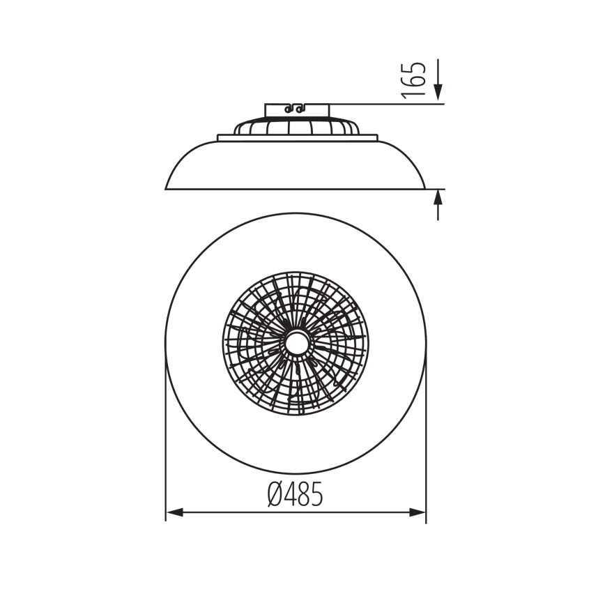 LED RGBW Димируемо таванно осветително тяло с вентилатор PLAVE PAN LED/24W/230V 3000-6500K Ø 48,5 см бяло + дистанционно управление