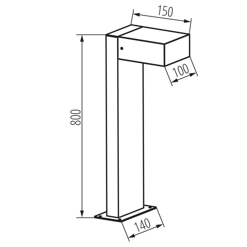 Външна лампа LEGINO 1xGX53/11W/230V 80 cm IP65 антрацит