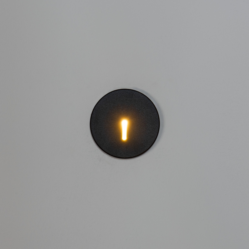 LED осветително тяло за стълбище MAGNIK LED/1,7W/230V 2700/3300/3900/4600/5700K черно кръгло