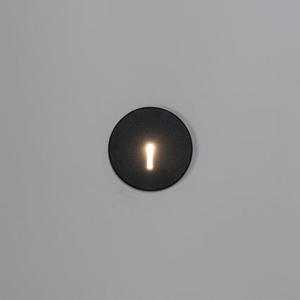 LED осветително тяло за стълбище MAGNIK LED/1,7W/230V 2700/3300/3900/4600/5700K черно кръгло