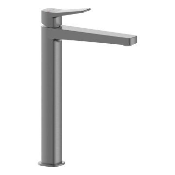 KFA Armatura 4522-712-61 - Смесител за мивка + слив MALAGA 30,3 cm, сив металик