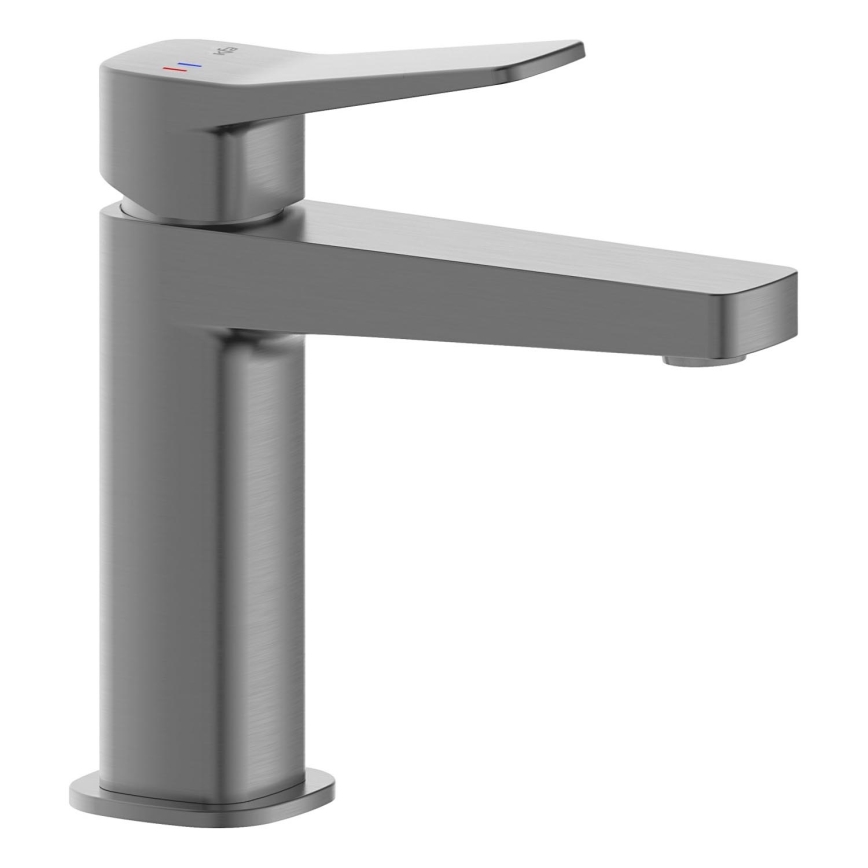 KFA Armatura 4522-815-61 - Смесител за умивалник + изпускател MALAGA 15,9 см, металически сив