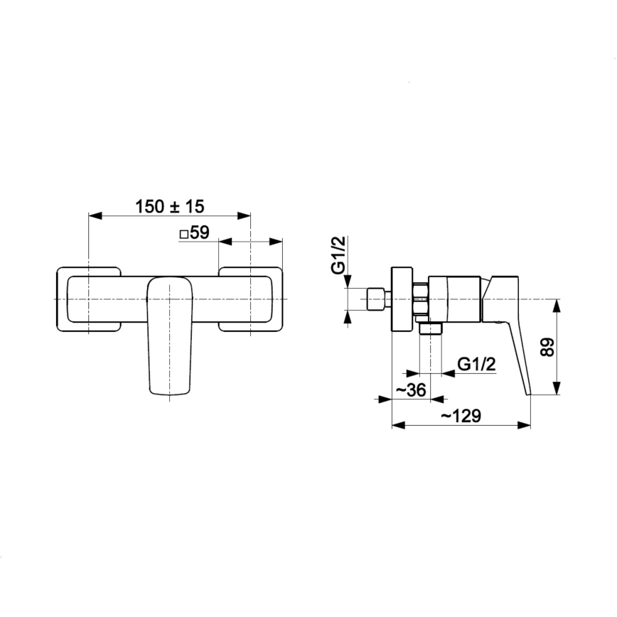 KFA Armatura 4526-010-61 - Душ смесител MALAGA, металически сив