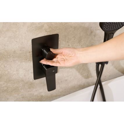 KFA Armatura 4529-301-81 - Душ комплект с вграден смесител MALAGA, черен