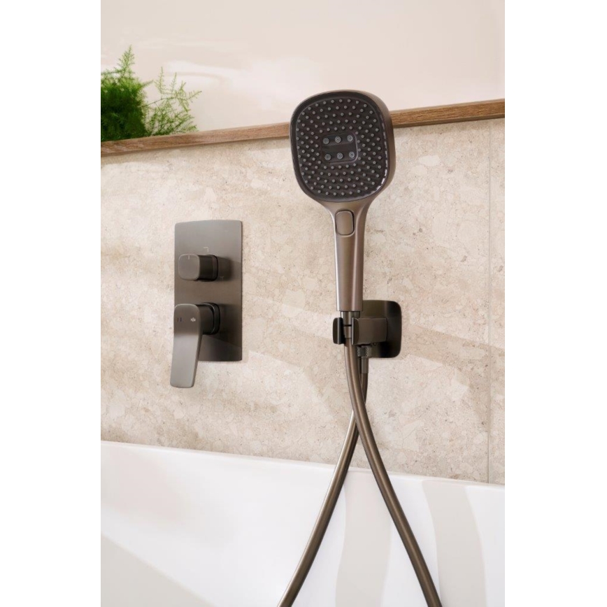 KFA Armatura 4529-501-61 - Комплект за душ с вграден смесител MALAGA металически сив