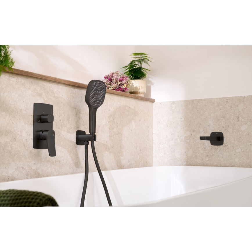 KFA Armatura 4529-501-81 - Комплект за душ с вграден смесител MALAGA черен