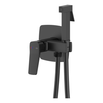KFA Armatura 4529-512-81 - биде смесител с ръчен душ за вграждане MALAGA черен