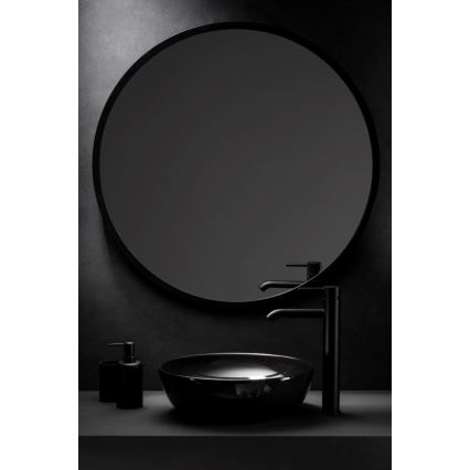 KFA Armatura 5032-612-81 - Кран за мивка + сифон с преливник MOZA 33 см матов черен