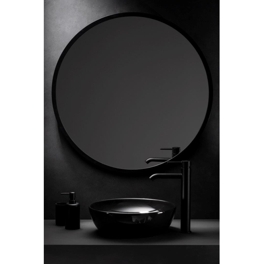 KFA Armatura 5032-612-81 - Кран за мивка + сифон с преливник MOZA 33 см матов черен