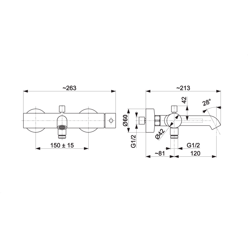 KFA Armatura 5034-020-31 - Кранче за баня MOZA шлайфан златист