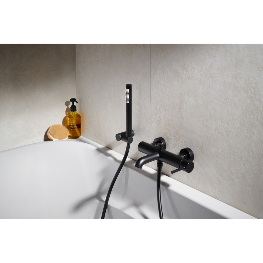 KFA Armatura 5034-520-81 - К-кт за баня със смесител MOZA матов черен