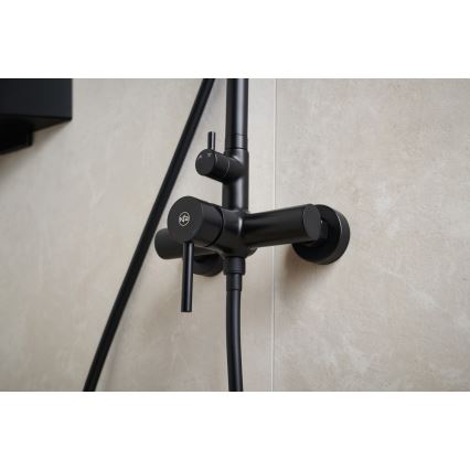 KFA Armatura 5036-910-81 - Душ комплект с кранче MOZA месинг/матов черен