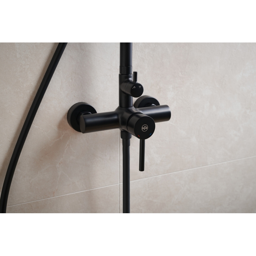 KFA Armatura 5036-910-81 - Душ комплект с кранче MOZA месинг/матов черен