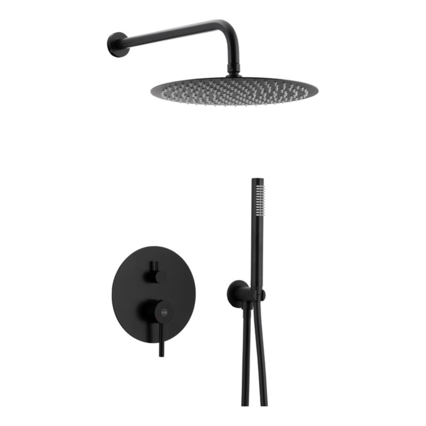 KFA Armatura 5039-501-81 - Душ к-кт със скрит кран MOZA матов черен