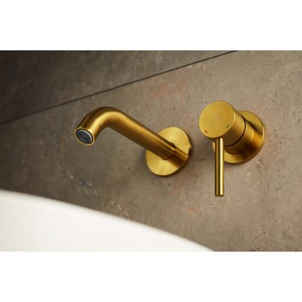 KFA Armatura 5039-810-31 - Смесител за мивка за скрит монтаж MOZA шлайфан златист