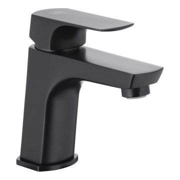 KFA Armatura 5532-815-81 - Кран за мивка + сифон с преливник MOKAIT 13,9 см месинг/матов черен