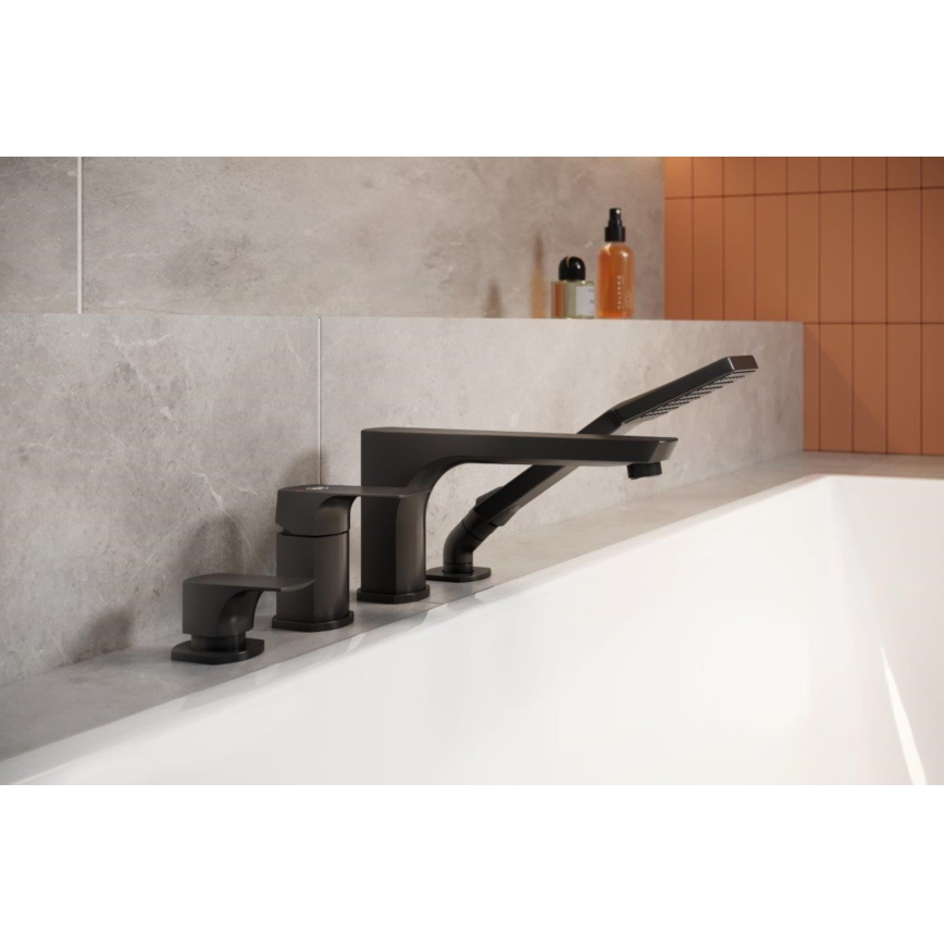 KFA Armatura 5535-210-81 - Кранче за баня 4 отвора MOKAIT месинг/матов черен