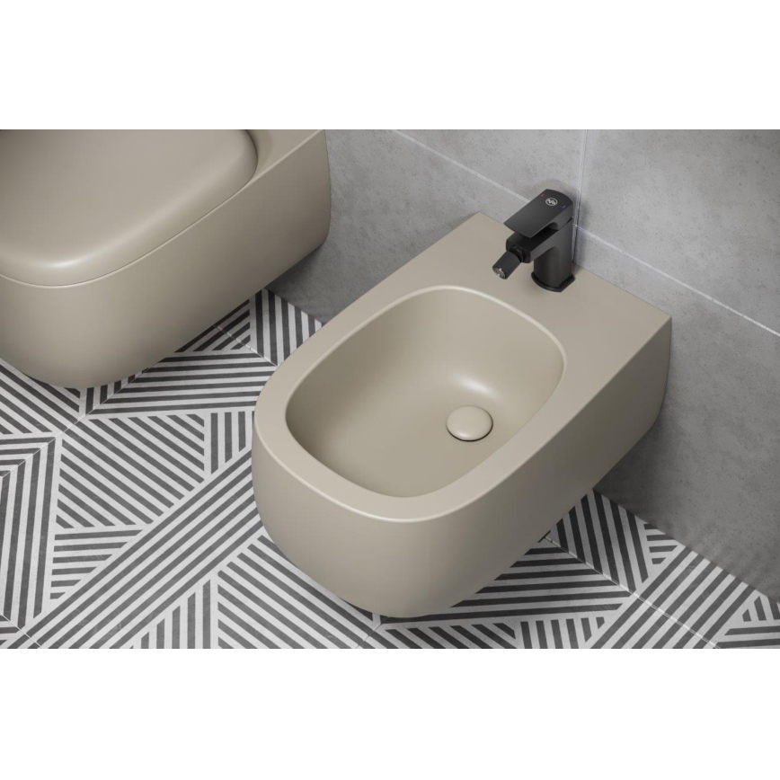 KFA Armatura 5537-015-81 - Кран за биде + сифон с преливник MOKAIT месинг/матов черен