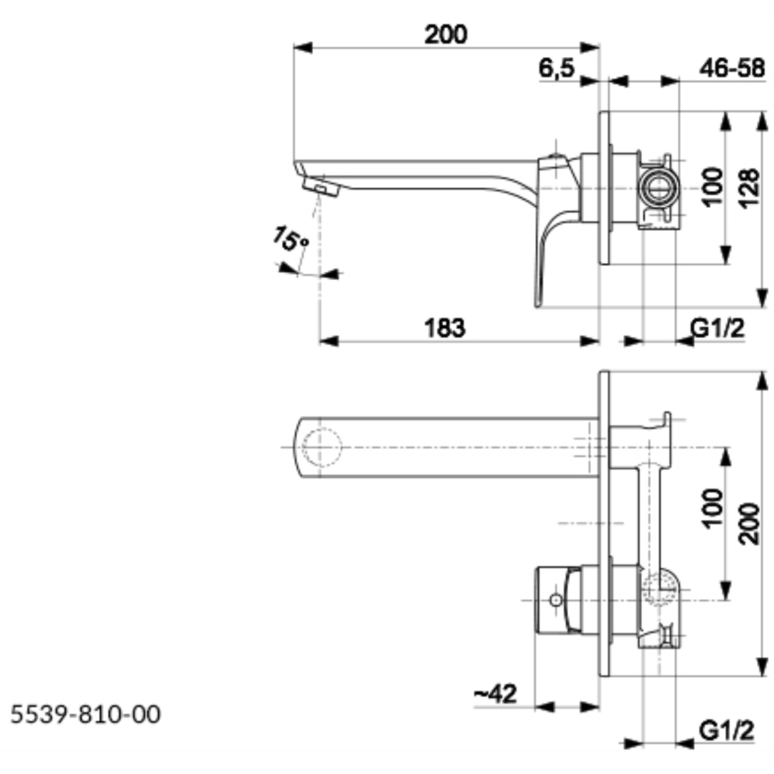 KFA Armatura 5539-810-00 - Смесител за мивка за скрит монтаж MOKAIT лъскав хром