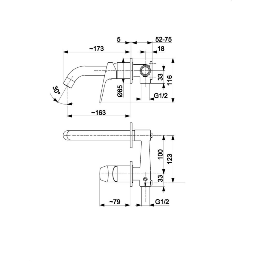 KFA Armatura 5559-810-81 - Смесител за мивка за вграждане OTAVA матово черен