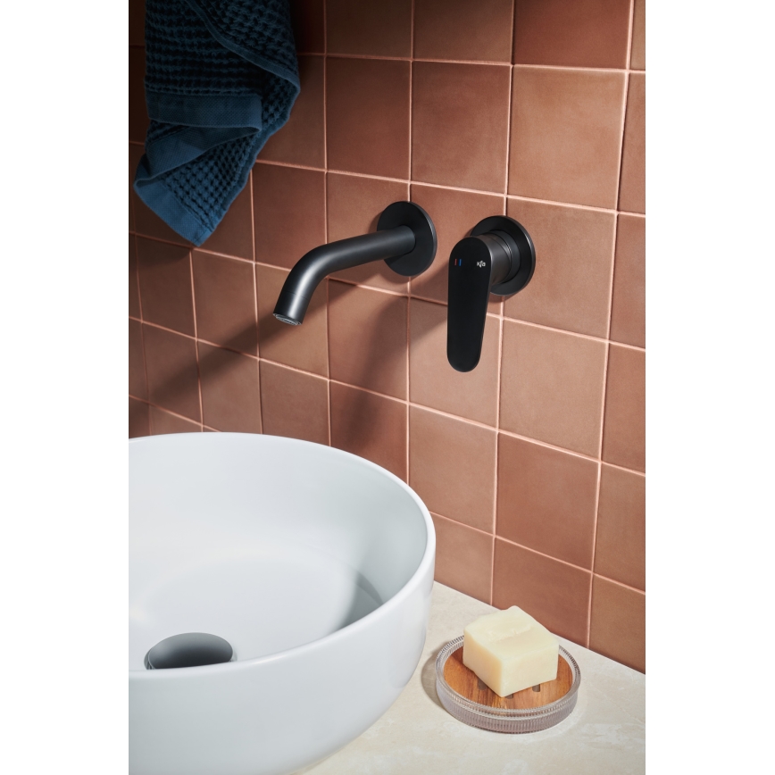 KFA Armatura 5559-810-81 - Смесител за мивка за скрит монтаж OTAVA матов черен