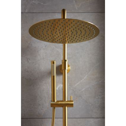 KFA Armatura 5736-920-31 - Душ комплект с термостатен смесител MOZA, матово злато