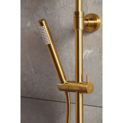 KFA Armatura 5736-920-31 - Душ комплект с термостатен смесител MOZA, матово злато
