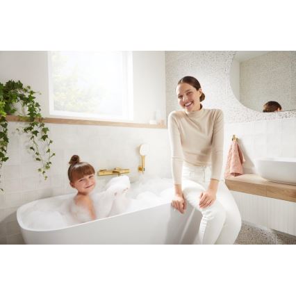 KFA Armatura 5754-010-31 - Термостатичен смесител за вана MALAGA с четкано златно покритие