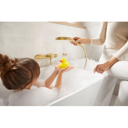 KFA Armatura 5754-010-31 - Термостатичен смесител за вана MALAGA с четкано златно покритие