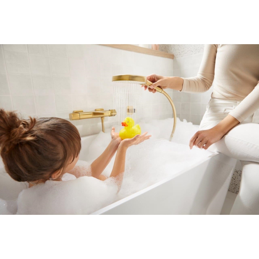 KFA Armatura 5754-010-31 - Термостатичен смесител за вана MALAGA с четкано златно покритие