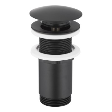 KFA Armatura 660-253-81 - Сифон за мивка без преливник CLICK-CLACK Ø 6,6 см месинг/матов черен