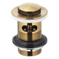 KFA Armatura 660-354-31 - Мивка сифон с преливник CLICK-CLACK Ø 6,2 cm месинг/шлайфан златист