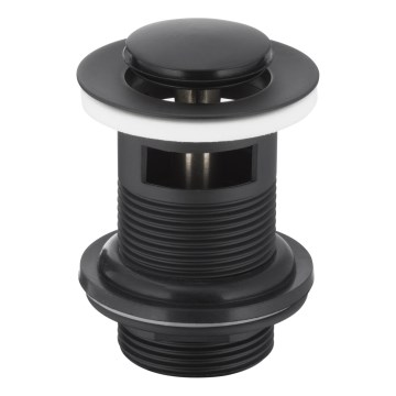 KFA Armatura 660-354-81 - Мивка сифон с преливник CLICK-CLACK Ø 6,2 см месинг/матов черен