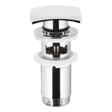 KFA Armatura 660-454-00 - Мивка сифон с преливник CLICK-CLACK 7x7 см лъскав хром