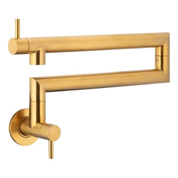 KFA Armatura 6623-030-31 - Кухненски смесител със сглобка DUERO POT FILLER неръждаем/шлайфан златист