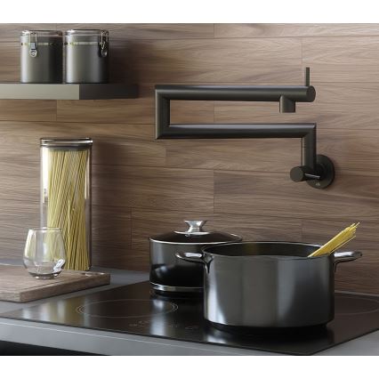 KFA Armatura 6623-030-81 - Кухненски смесител със сглобка DUERO POT FILLER неръждаем/матов черен