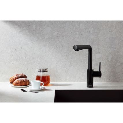 KFA Armatura 6623-110-81 - Кран за мивка с издърпваща се пръскачка DUERO BASIC неръждаем/матов черен