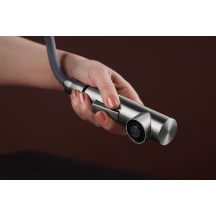 KFA Armatura 6623-220-22 - Кран за мивка с издърпваща се пръскачка DUERO DESIGN неръждаем