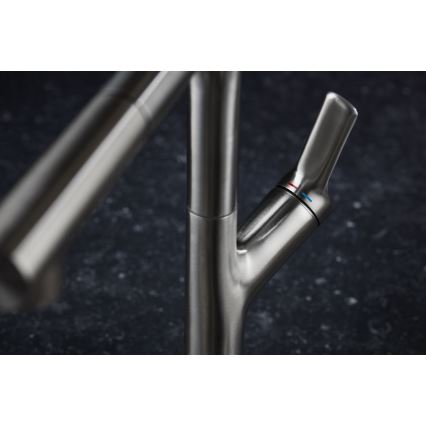 KFA Armatura 6623-220-22 - Кран за мивка с издърпваща се пръскачка DUERO DESIGN неръждаем