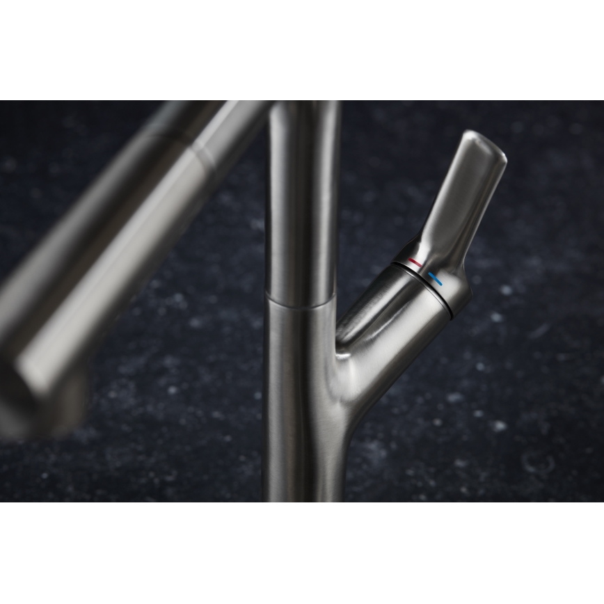 KFA Armatura 6623-220-22 - Кран за мивка с издърпваща се пръскачка DUERO DESIGN неръждаем